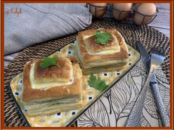 Oeuf cocotte feuilleté facile