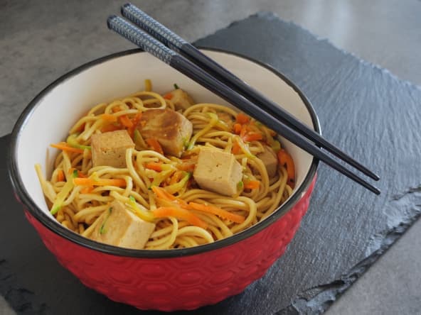 Nouilles asiatiques véganes, avec ou sans tofu