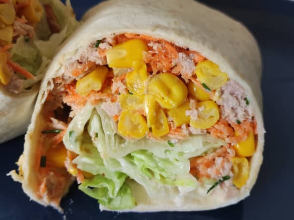 Wraps thon et crudités pour un repas sur le pouce