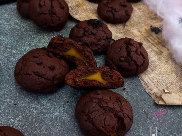 Cookies fourrés au potimarron pour un goûter d'halloween