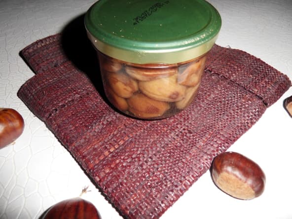 Conserve de châtaignes au naturel