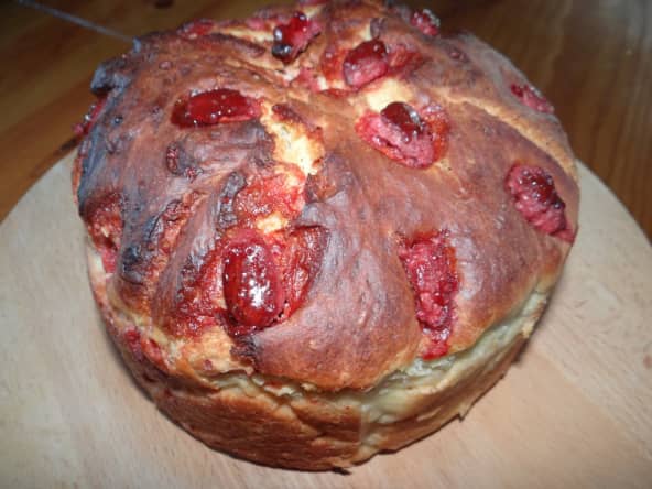 Brioche aux pralines roses bien gourmande