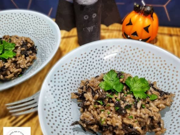 Risotto aux trompettes de la mort alias le risotto de chauve-souris (au Companion)