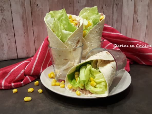 Wraps au thon et laitue