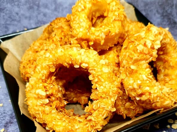 Beignets d'encornets aux flocons d'avoine pour un apéritif