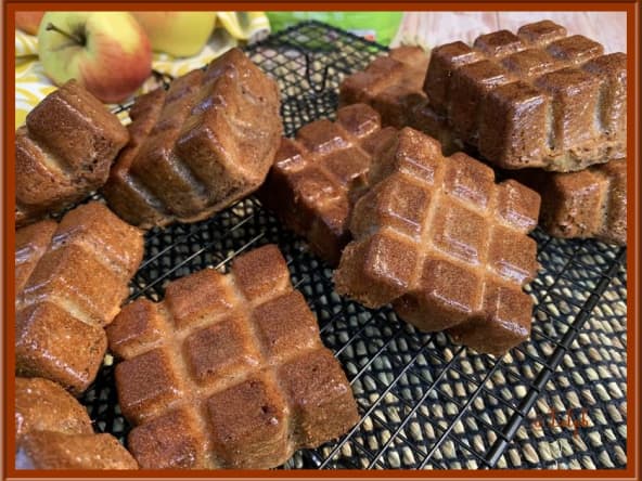 Petits moelleux aux pommes et chocolat praliné pour votre goûter