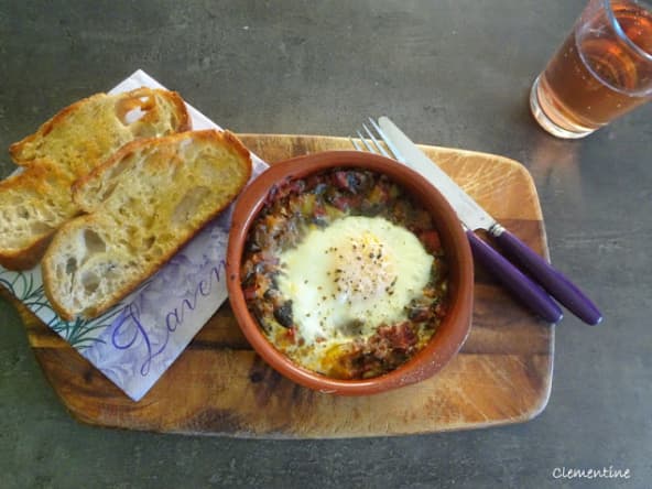Œufs à l'espagnole (chorizo, piment...)