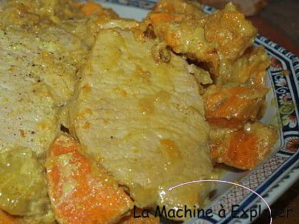 Médaillons de viande de porc aux patates douces