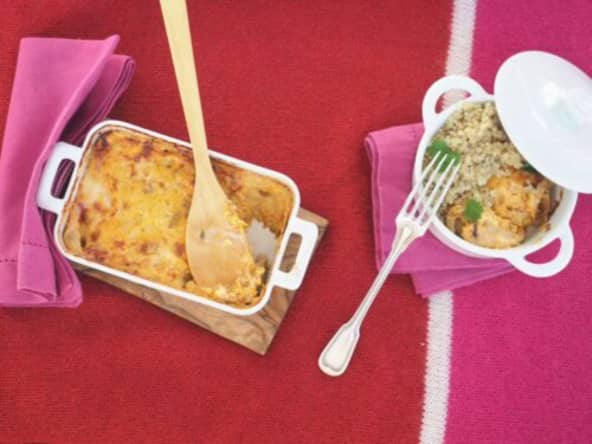 Flan de courge aux cèpes et à la tomme