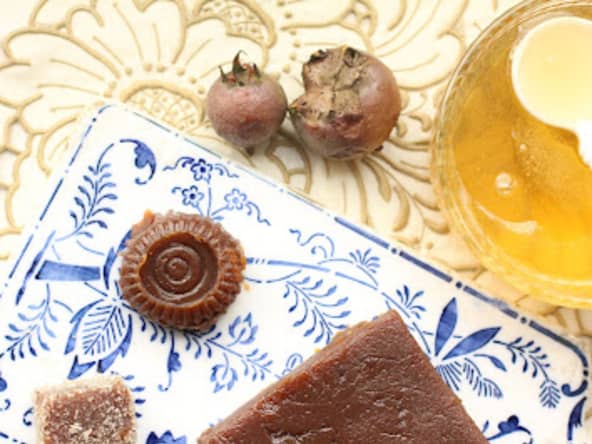 Pâte et gelée de nèfles allemandes (mespilus germanica)