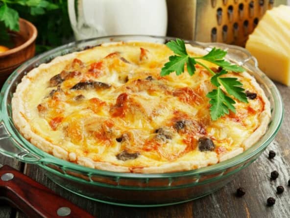 Comment faire une quiche au poulet et champignons en moins d'une heure !