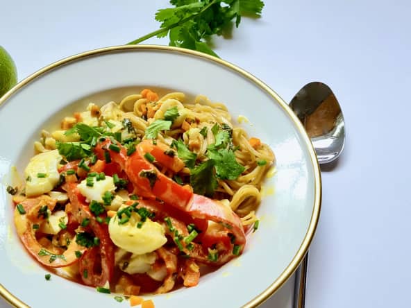Filets de cabillaud au lait de noix coco