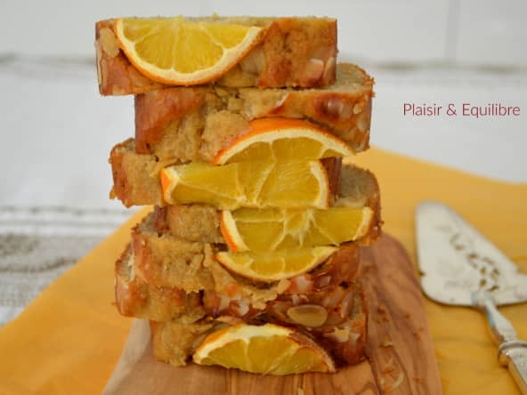 Cake aux amandes, orange et fleur d’oranger (IG bas)