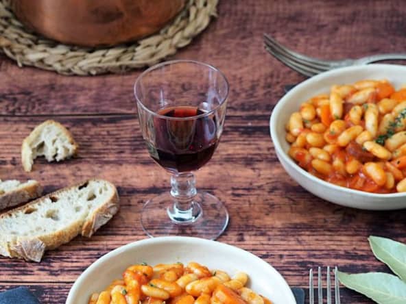 Haricots blancs "Mogettes de Vendée" à la tomate et chorizo