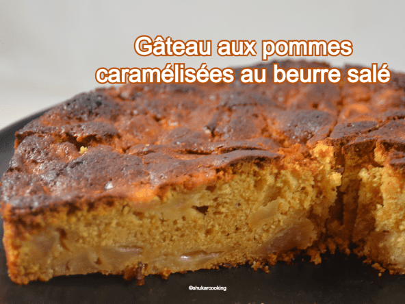 Gâteau gourmand aux pommes caramélisées au beurre salé