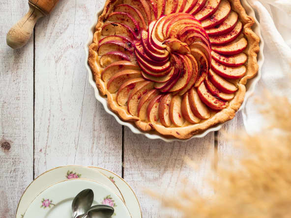 Tarte aux pommes vegans, ans oeufs, sans lactose