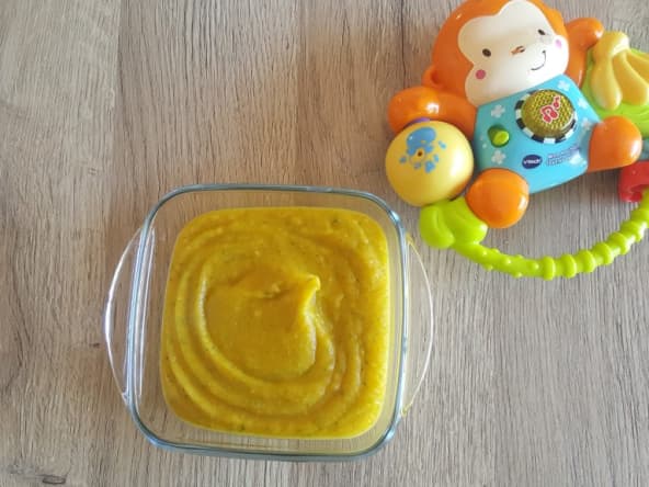 Petit pot butternut, lentilles corail et coriandre au lait de coco