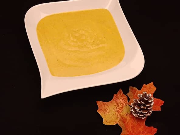 Velouté de courge Iron Cup, champignons et pommes de terre