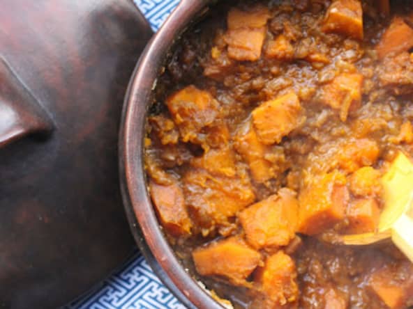 Potimarron mijoté à l'éthiopienne, épicée et fondante