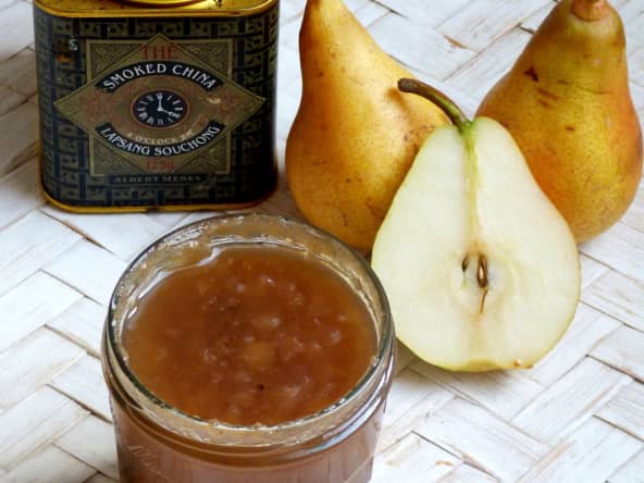Confiture de poires au thé fumé et à la vanille