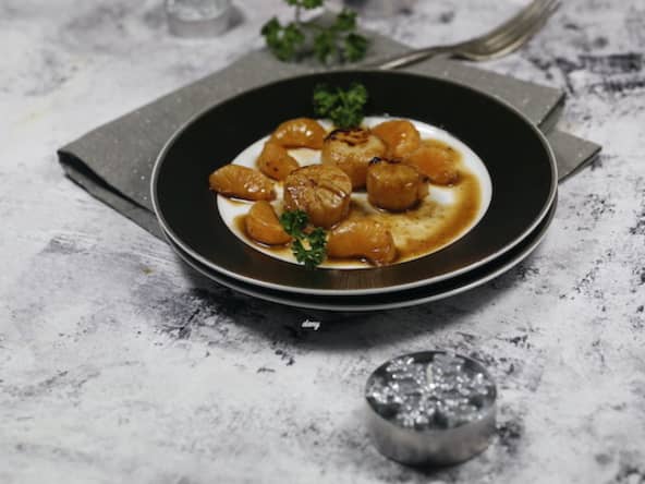 Noix de st-Jacques aux clémentines et miel