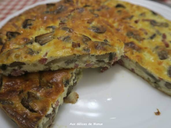 Quiche à la brousse, champignons et bacon pour se régaler