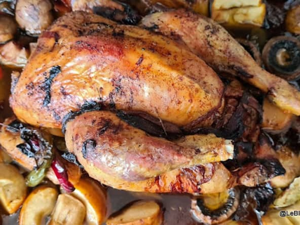 Chapon farci et rôti au four : un incontournable des réveillons