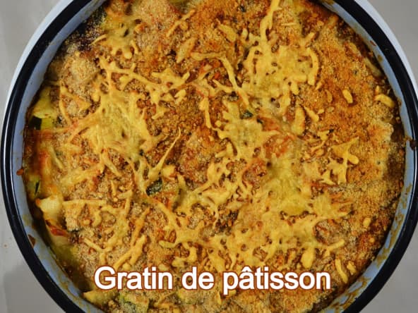 Gratin de pâtisson qui réchauffe