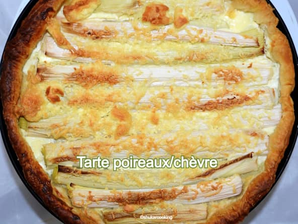Tarte poireaux et fromage de chèvre