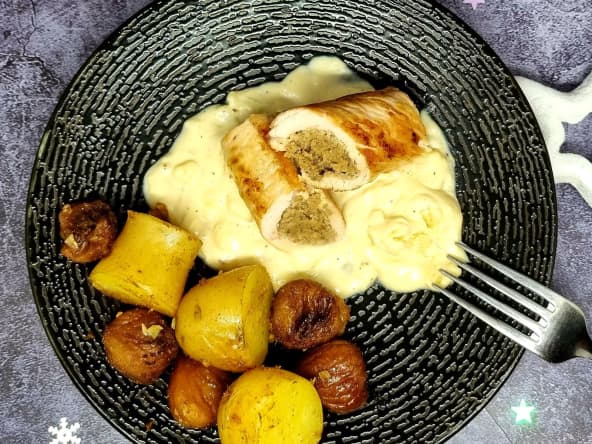 Ballottines de dinde aux châtaignes et champignons parfait pour les fêtes