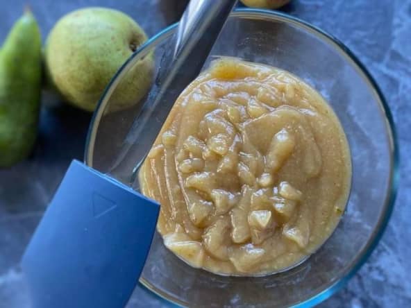 Compote pommes poires aux fruits non épluchés au Companion