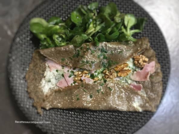 Galette bretonne au roquefort et jambon blanc