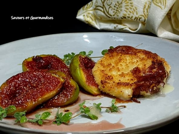 Figues miellées aux crottins de chèvre panés : une entrée sucrée salée