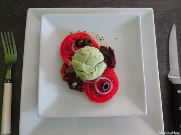 Sorbet sans sorbetière au basilic