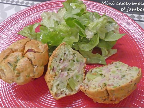 Mini cakes gourmands de brocolis et jambon