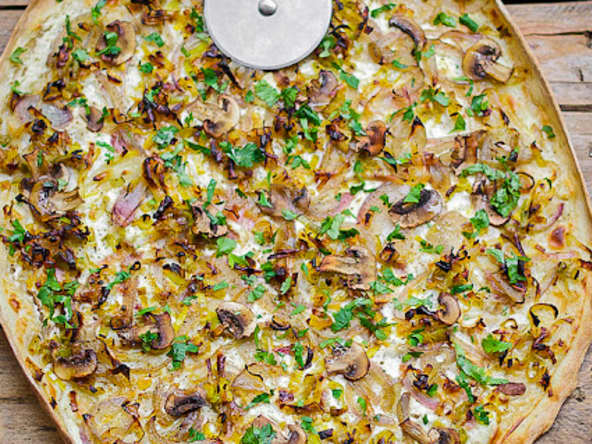 Tarte Flammekueche version végétarienne