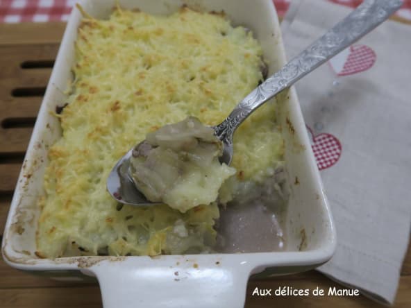 Parmentier aux endives et viande de boeuf