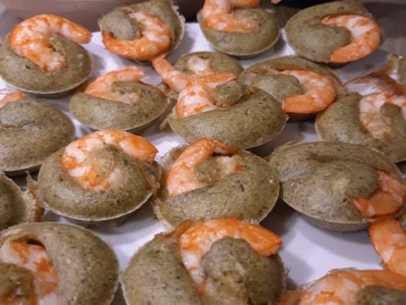 Bouchons de crevettes au pesto (IG bas)