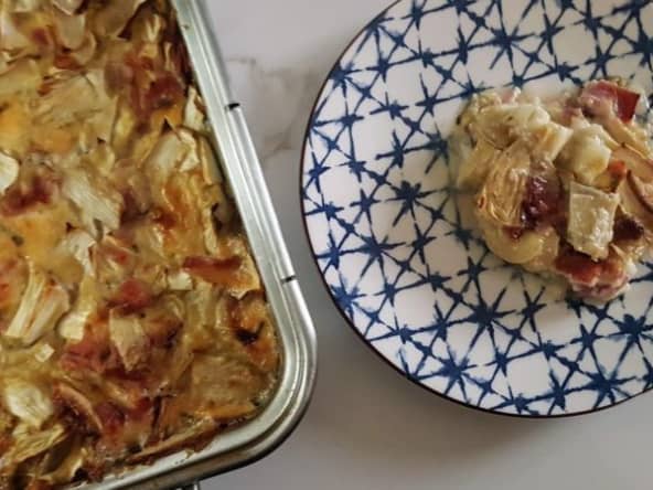 Gratin d'endives ciselées au jambon et au Beaufort