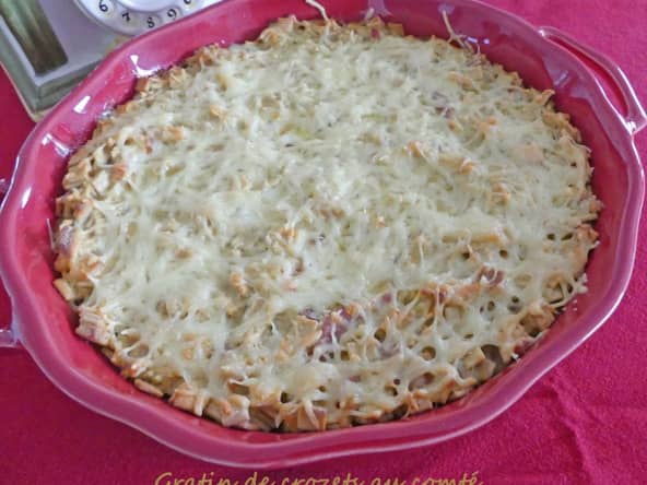 Gratin de pâtes crozets au comté