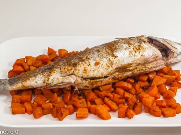 Bar (loup) aux carottes et aux épices marocaines
