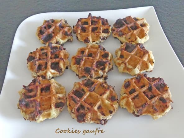 Cookies gaufre aux pépites de chocolat