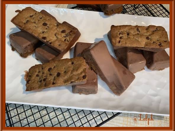 Cookies en forme de barres chocolatées