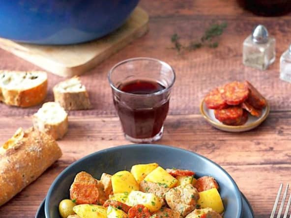 Sauté de porc au chorizo sauce tomate