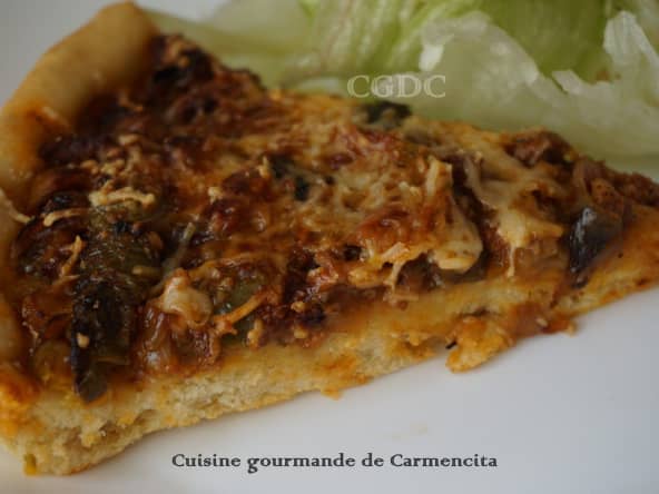 Pizza épicée originale poivron, aubergine