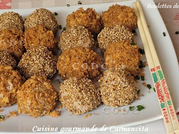 Boulettes de thon naturel en boîte façon sushi