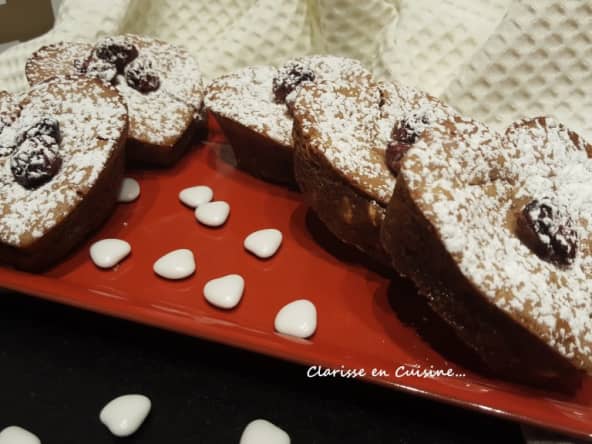 Brownies chocolat pistaches et cranberries pour la Saint Valentin