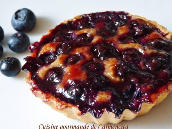 Tartelettes sablées aux myrtilles et crème d'amande à la ricotta