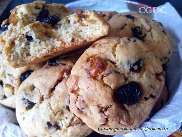 Cookies aux cranberries et noix de cajou caramalisées pour le goûter