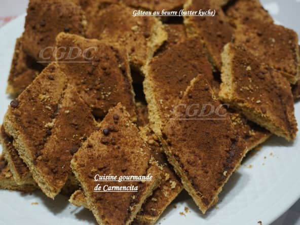 Gâteau au beurre ou butter kuche